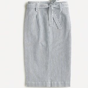 J. CREW Denim Skirt w Railroad Stripe Blue Skirt